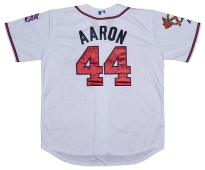 Hank Aaron Autographed and Stat Inscribed Atlanta Braves Jersey (JSA)
